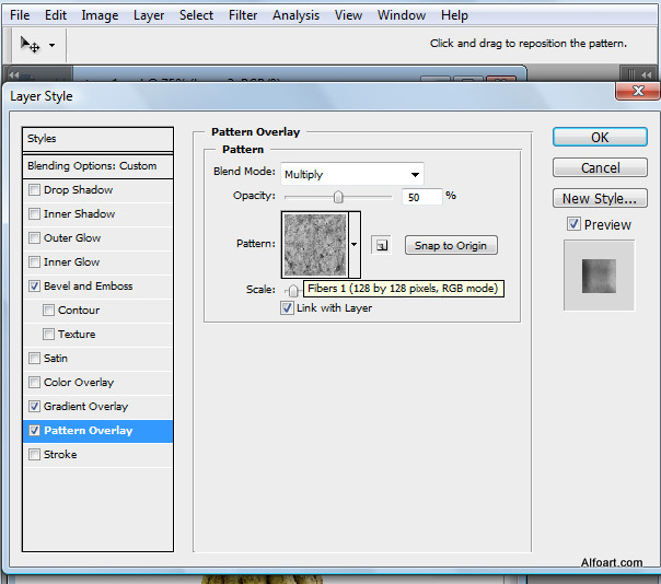 Golden apple tree. Magic scene. Adobe Photoshop Tutorial.